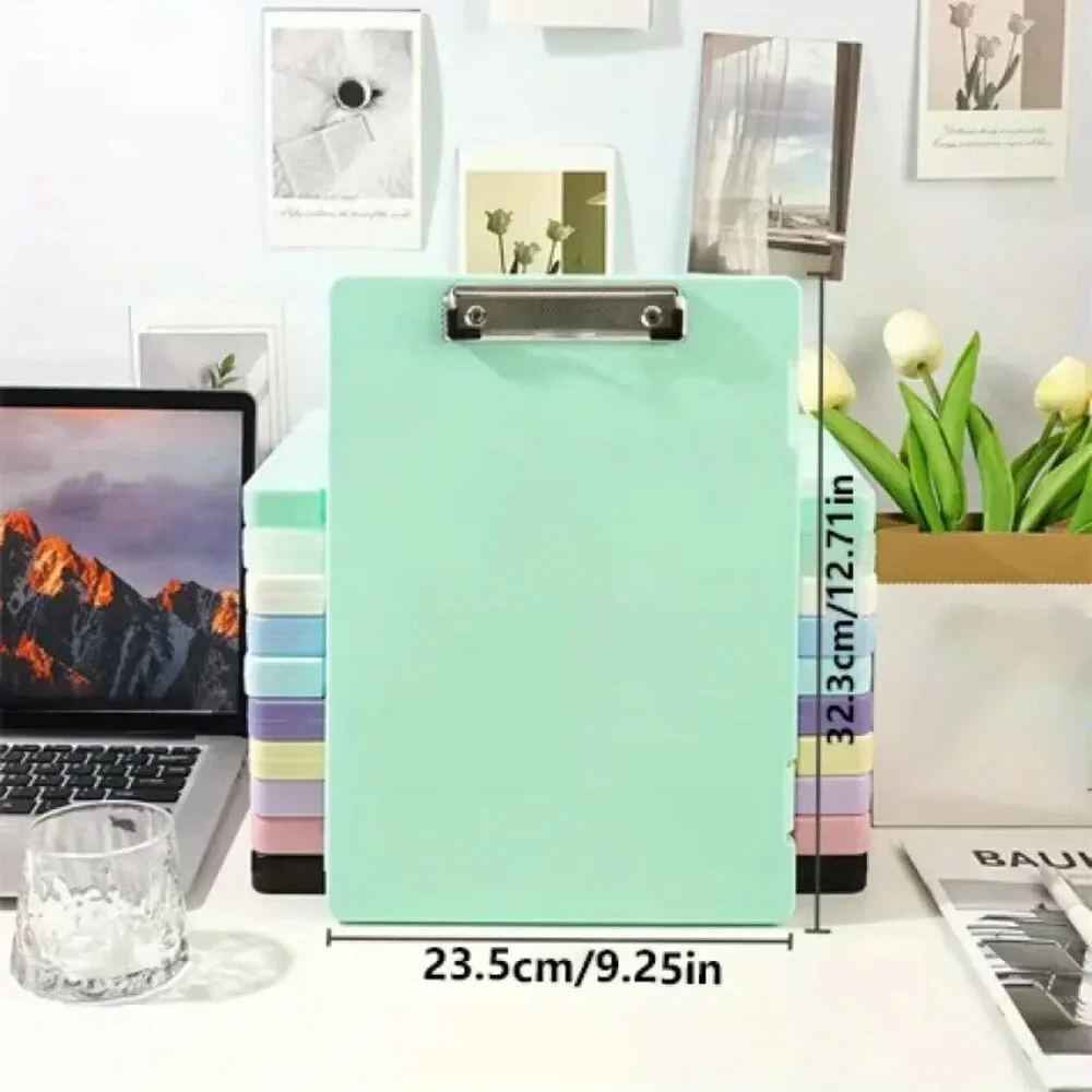 NWT Clipboard Storage PURPLE Paper File Organizer 200 Sheets Pen Pencil Holder